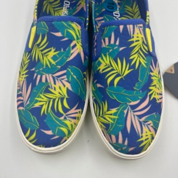NEW Olukai Blue Aloha Floral Mens Sneakers Size 10 Lae’ahi Pa’L Slip On shoes - Picture 8 of 11